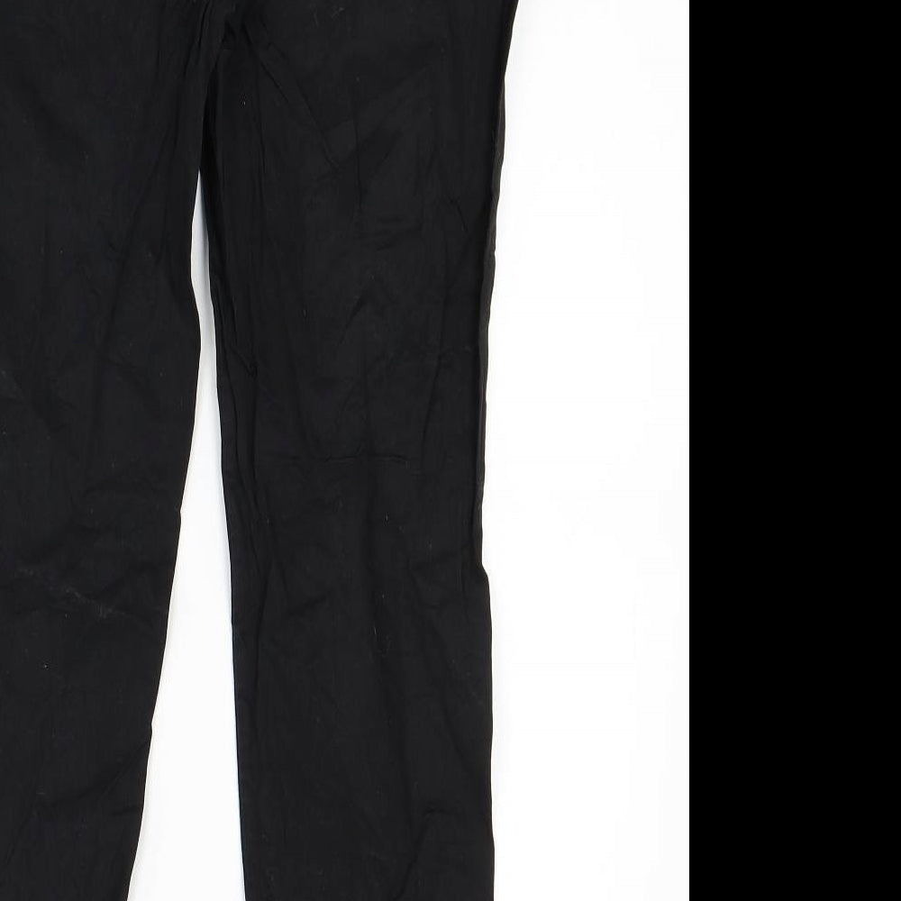 Warehouse Womens Black Trousers Size 12 L25 in