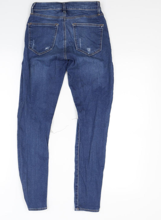 Topshop Womens Blue Denim Skinny Jeans Size 25 in L26 in