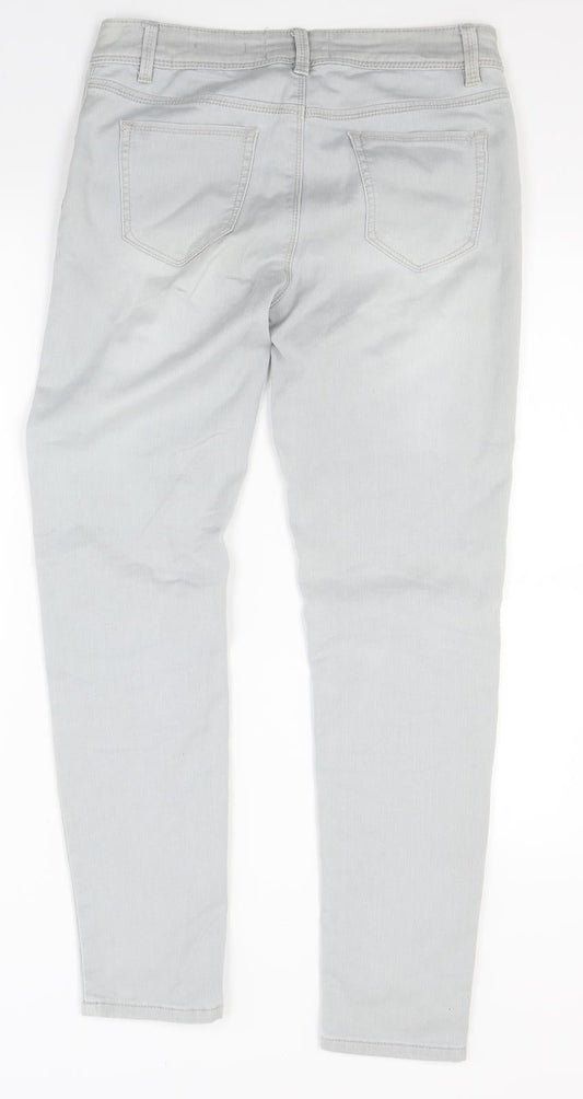 Matalan Womens Grey Denim Skinny Jeans Size 10 L25 in