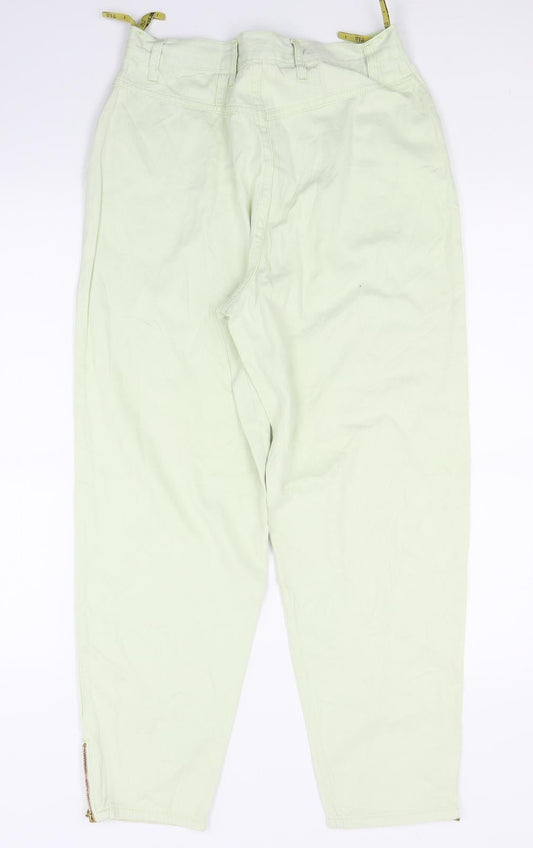 C&A Womens Green Denim Tapered Jeans Size 8 L28 in