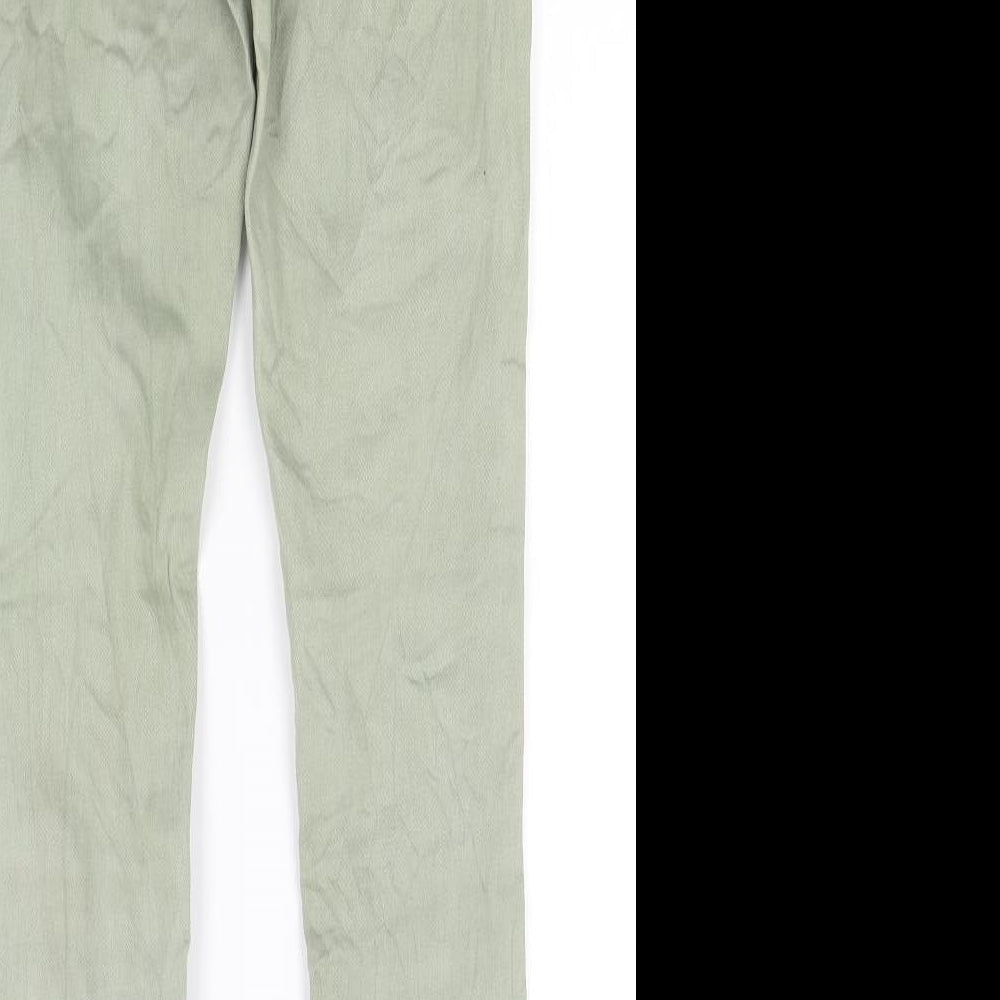 Preworn Womens Green Denim Skinny Jeans Size 8 L25 in