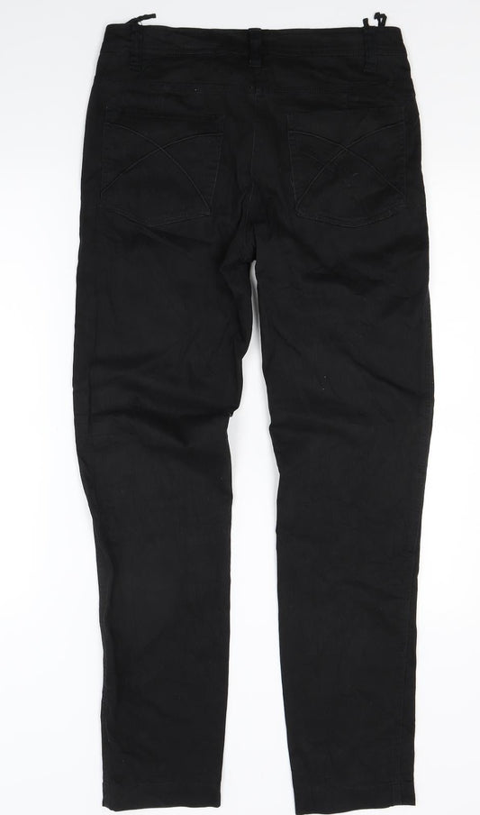 Preworn Womens Black Denim Skinny Jeans Size 10 L27 in