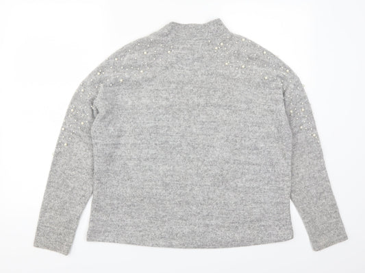 New Look Womens Grey Pullover Jumper Size S