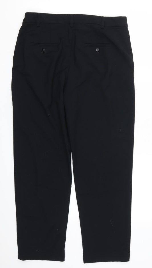 Marks and Spencer Womens Black Trousers Size 10 L27 in