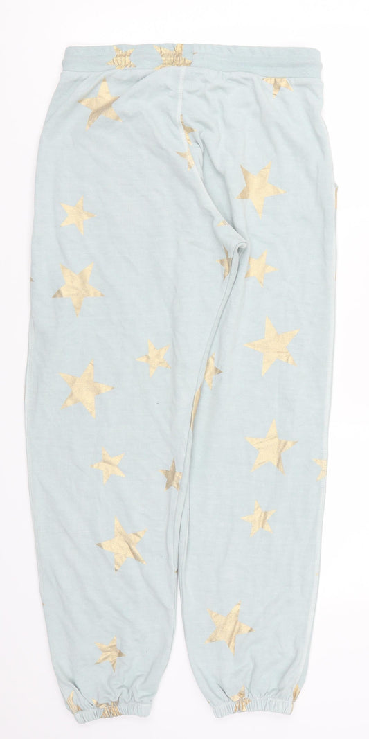 Postcard Womens Blue Geometric Sweatpants Trousers Size 29 in L27 in - Stars Loungewear