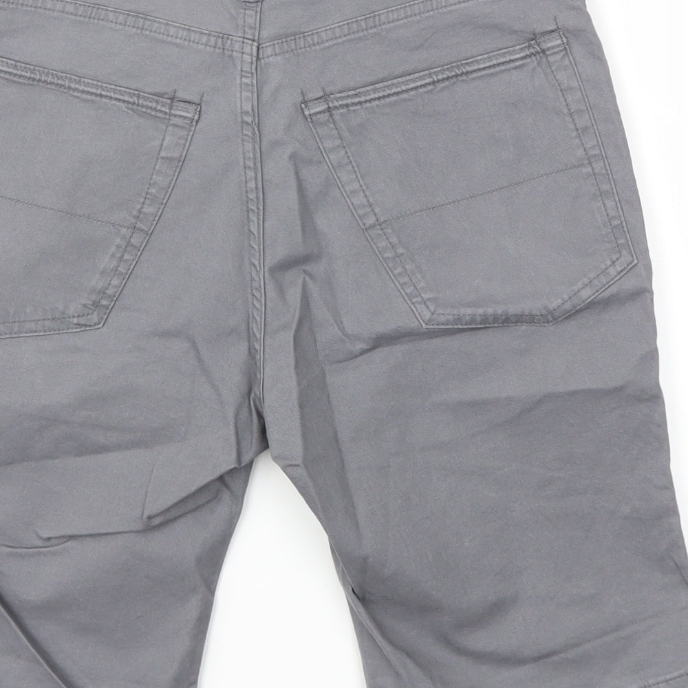 m&s Mens Grey Capri Trousers Size 30 L20 in