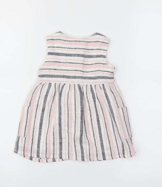 Primark Girls Pink Spotted Fit & Flare Size 6-9 Months