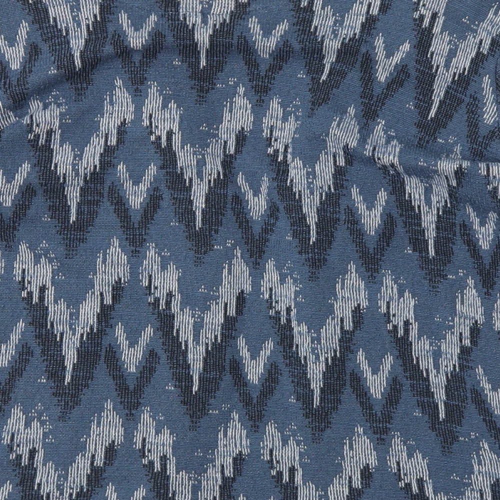 H&M Womens Blue Argyle/Diamond Jacket Size M