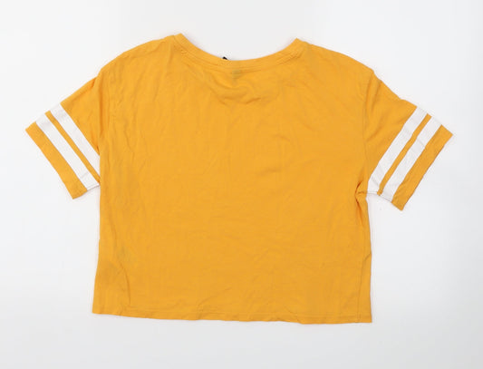 H&M Womens Orange Basic T-Shirt Size XS