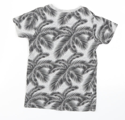 URBN DEPT Girls Grey Floral Basic T-Shirt Size 4 Years