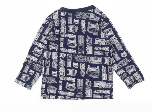 Gap Boys Blue Animal Print Basic T-Shirt Size 3 Years