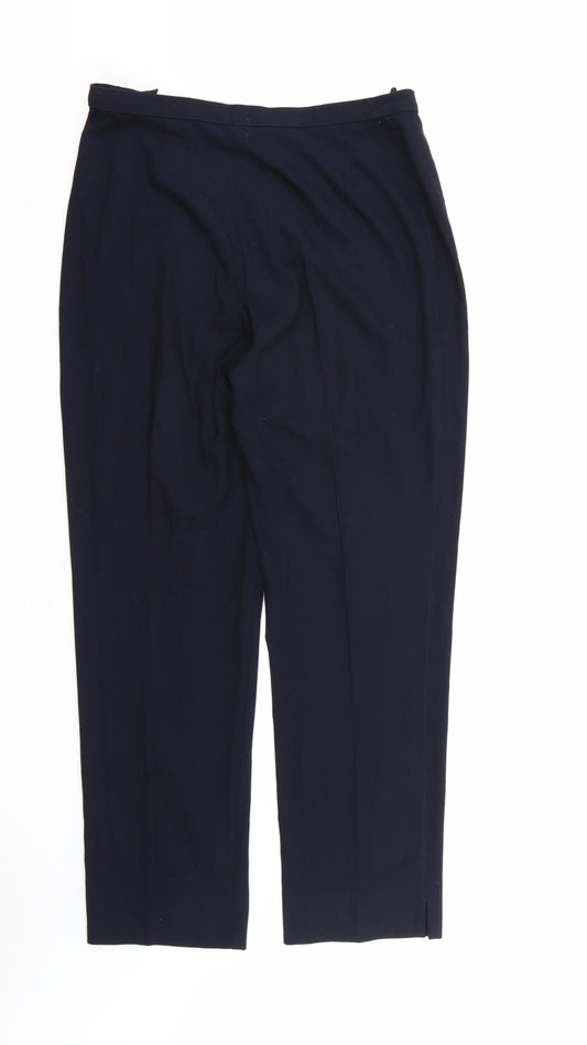 Marks and Spencer Womens Blue Rayon Dress Pants Trousers Size 14 L28 in