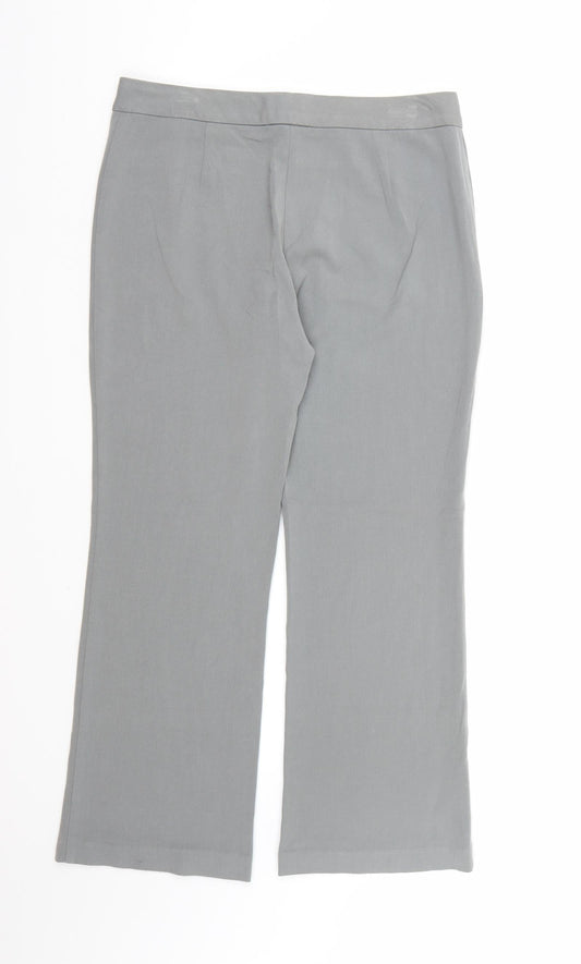 Marks and Spencer Womens Grey Rayon Dress Pants Trousers Size 10 L25 in