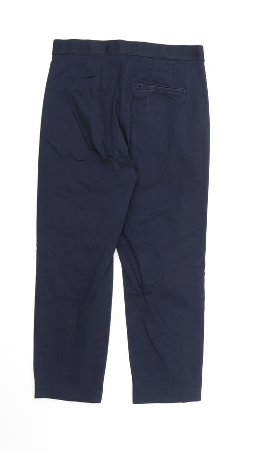 Marks and Spencer Womens Blue Rayon Trousers Size 10 L24 in