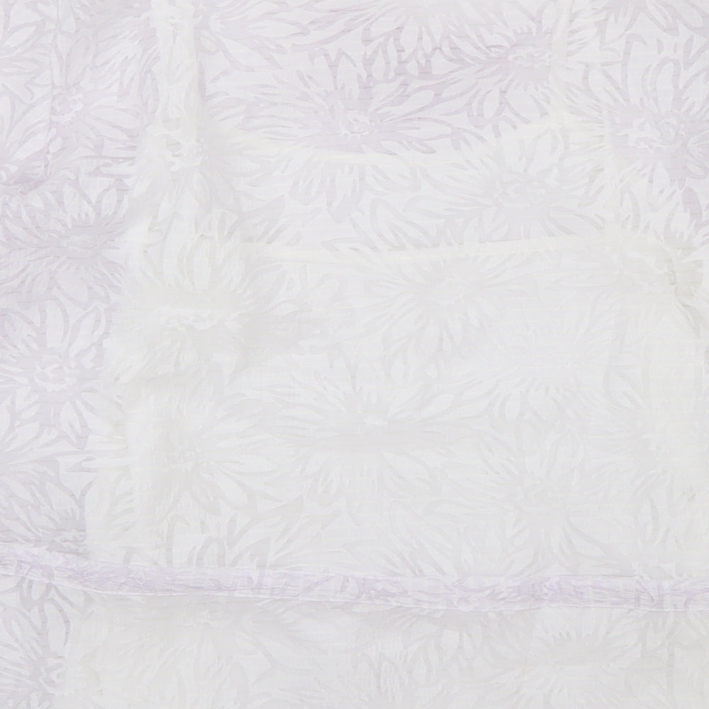 Damart Womens White Floral Basic Blouse Size 14