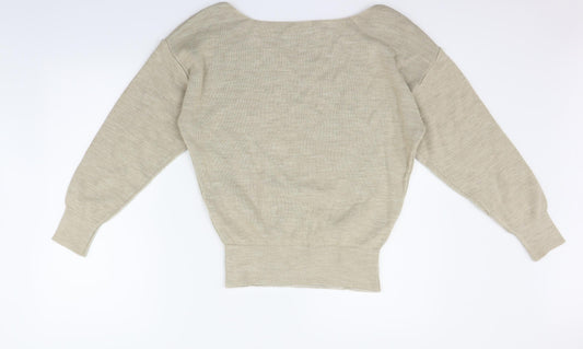 Nasty Gal Womens Beige Pullover Jumper Size S