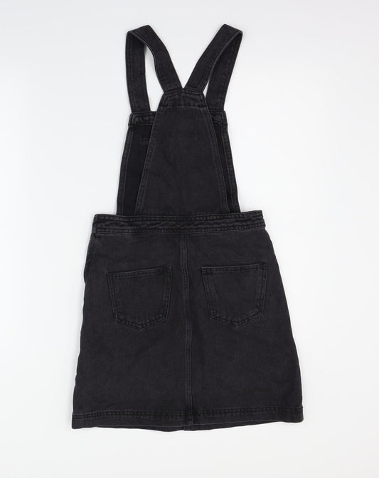 Denim & Co. Womens Black Dungaree One-Piece Size 4 L27 in