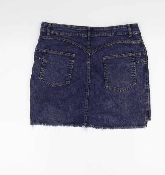 Preworn Womens Blue Flare Skirt Size 32 in