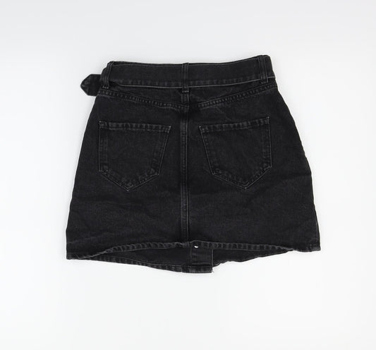 deniem & co Womens Black Flare Skirt Size 8