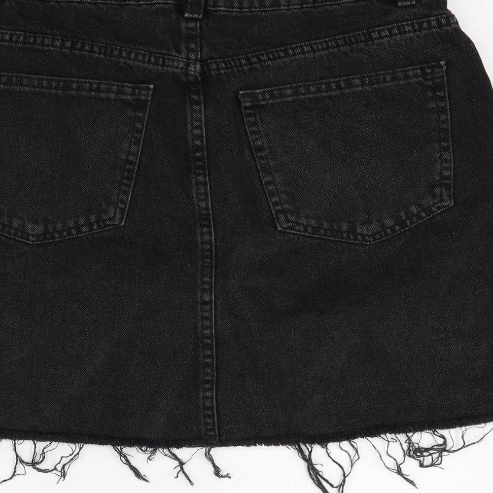 deniem & co Womens Black Flare Skirt Size 10
