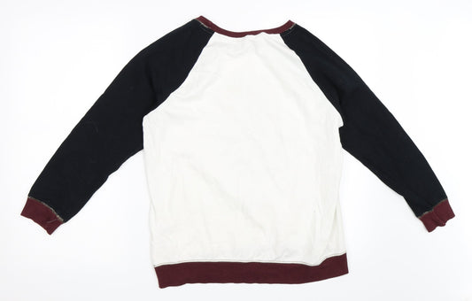 George Womens White Pullover Sweatshirt Size 12