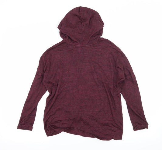 H&M Girls Purple Jersey Pullover Hoodie Size 9-10 Years - Living the dream