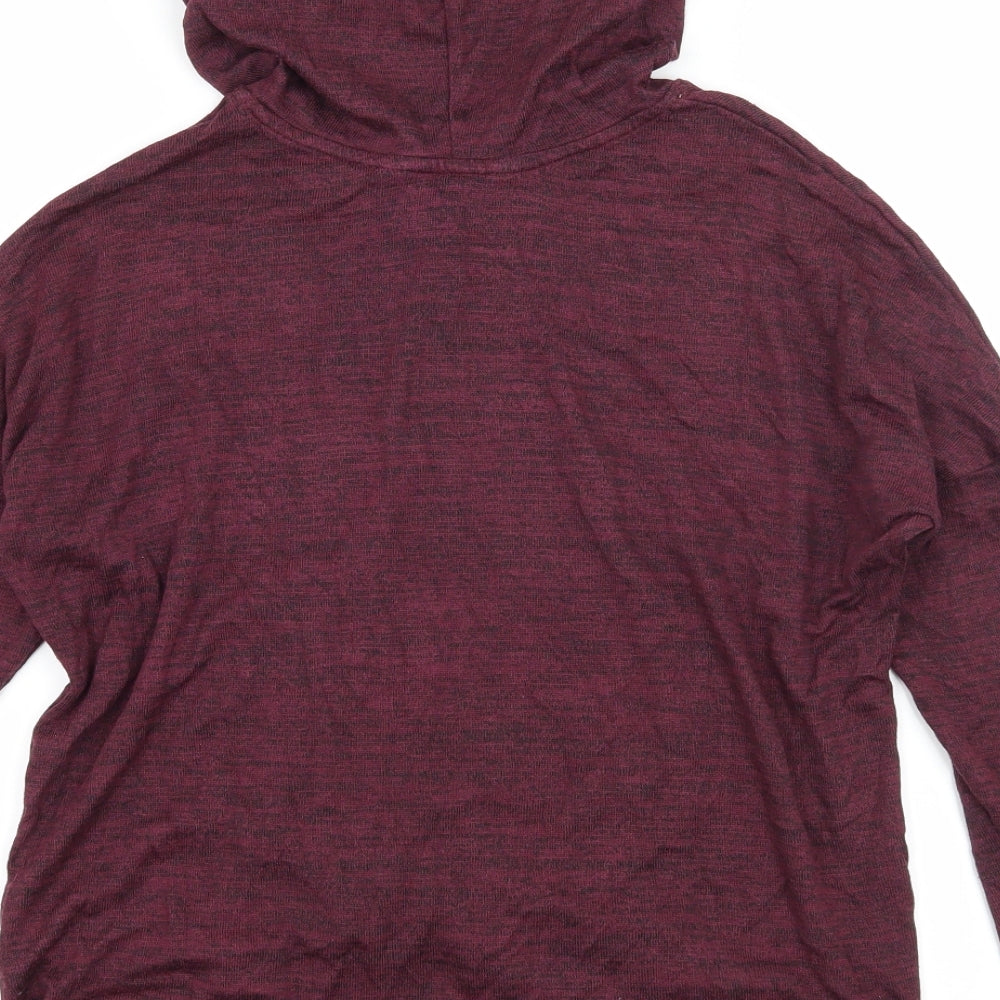 H&M Girls Purple Jersey Pullover Hoodie Size 9-10 Years - Living the dream