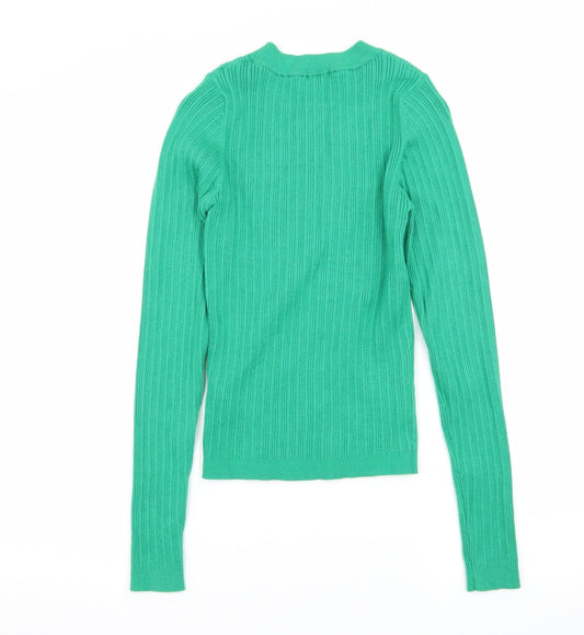 ASOS Womens Green Knit Pullover Jumper Size 8