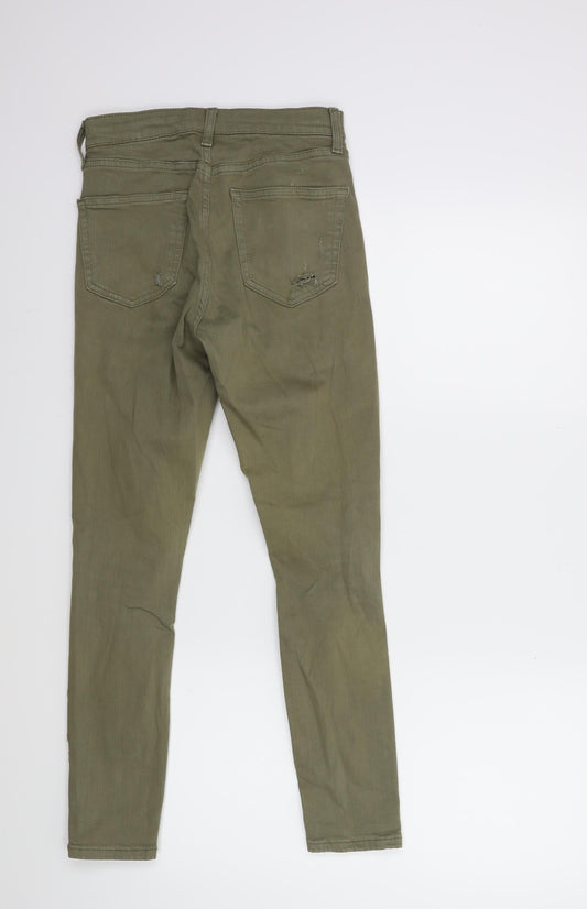 Topshop Womens Green Denim Skinny Jeans Size 26 in L30 in