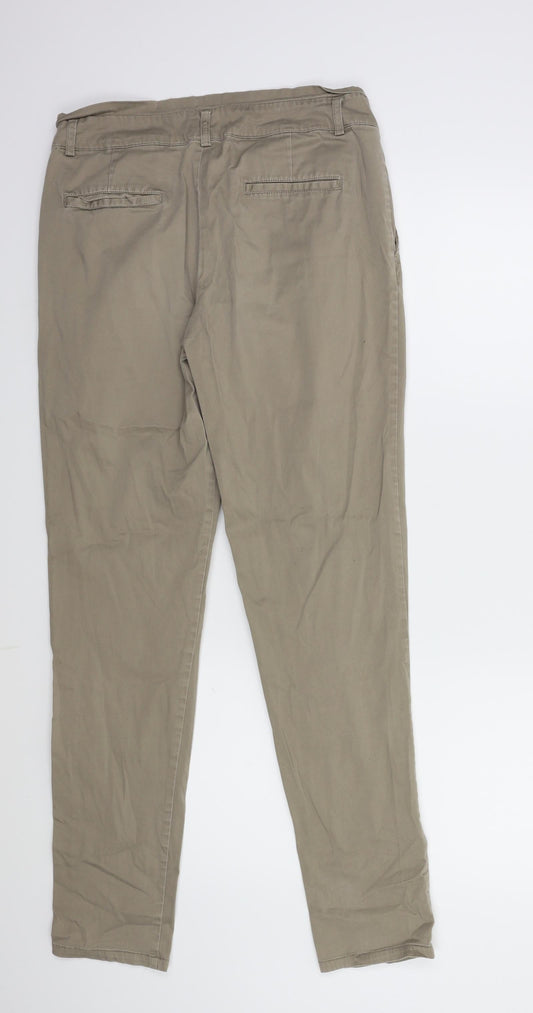 Etam Womens Beige Chino Trousers Size 12 L29 in
