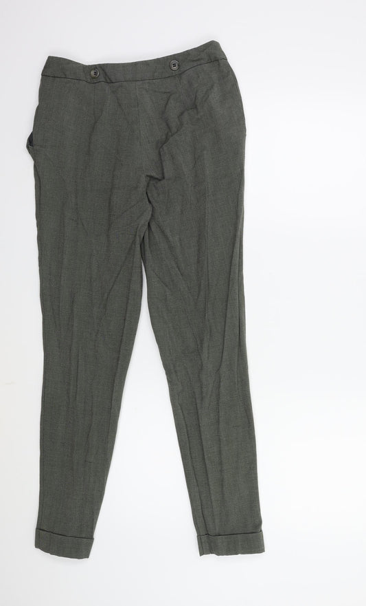 New Look Womens Green Trousers Size 8 L28 in