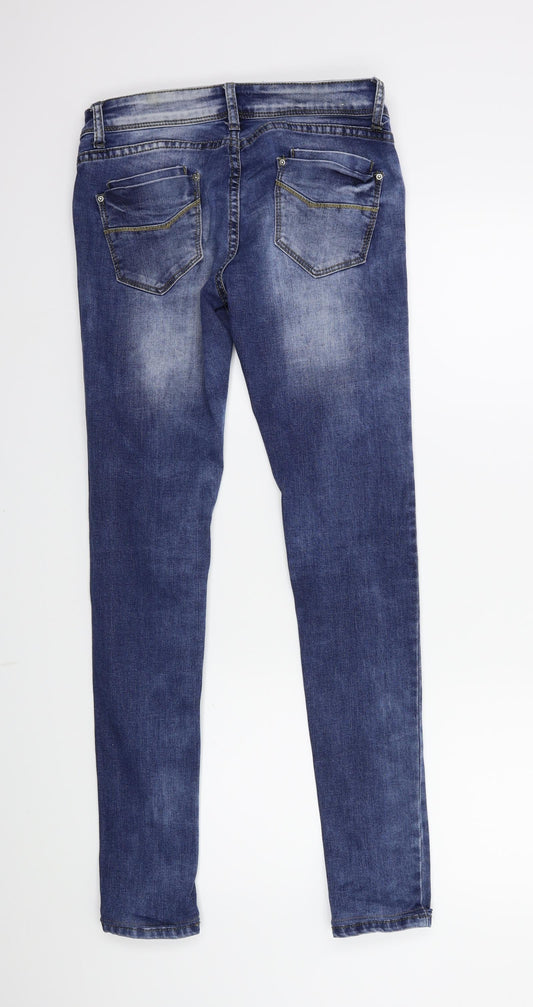 Preworn Womens Blue Denim Skinny Jeans Size 28 in L29 in - Acid wash