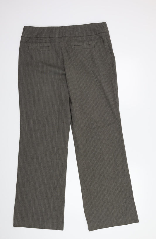 NXT Womens Brown Striped Trousers Size 14 L28 in