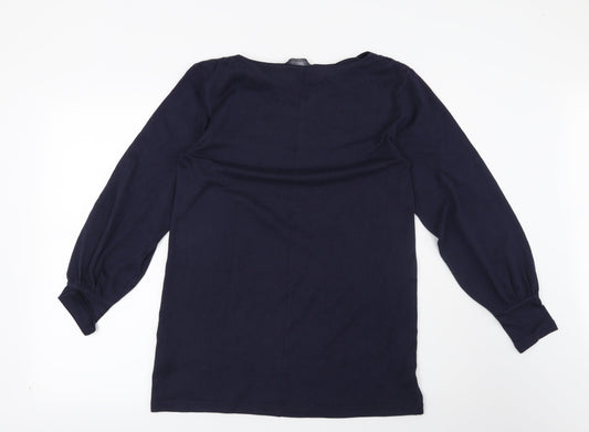 Marks and Spencer Womens Blue Geometric Pullover Sweatshirt Size 10