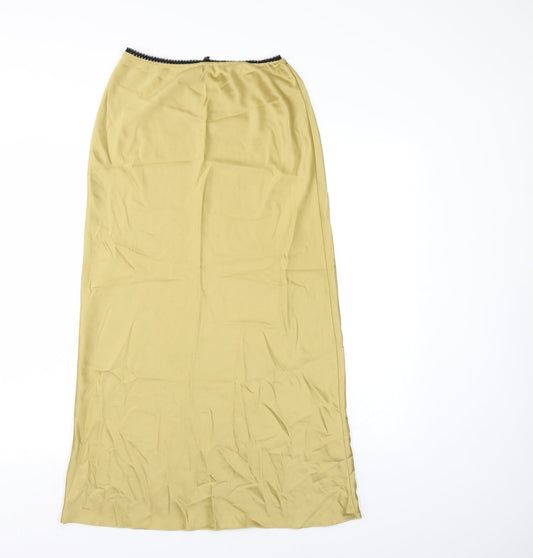 Nasty Galz Womens Gold Maxi Skirt - Elastic Waist