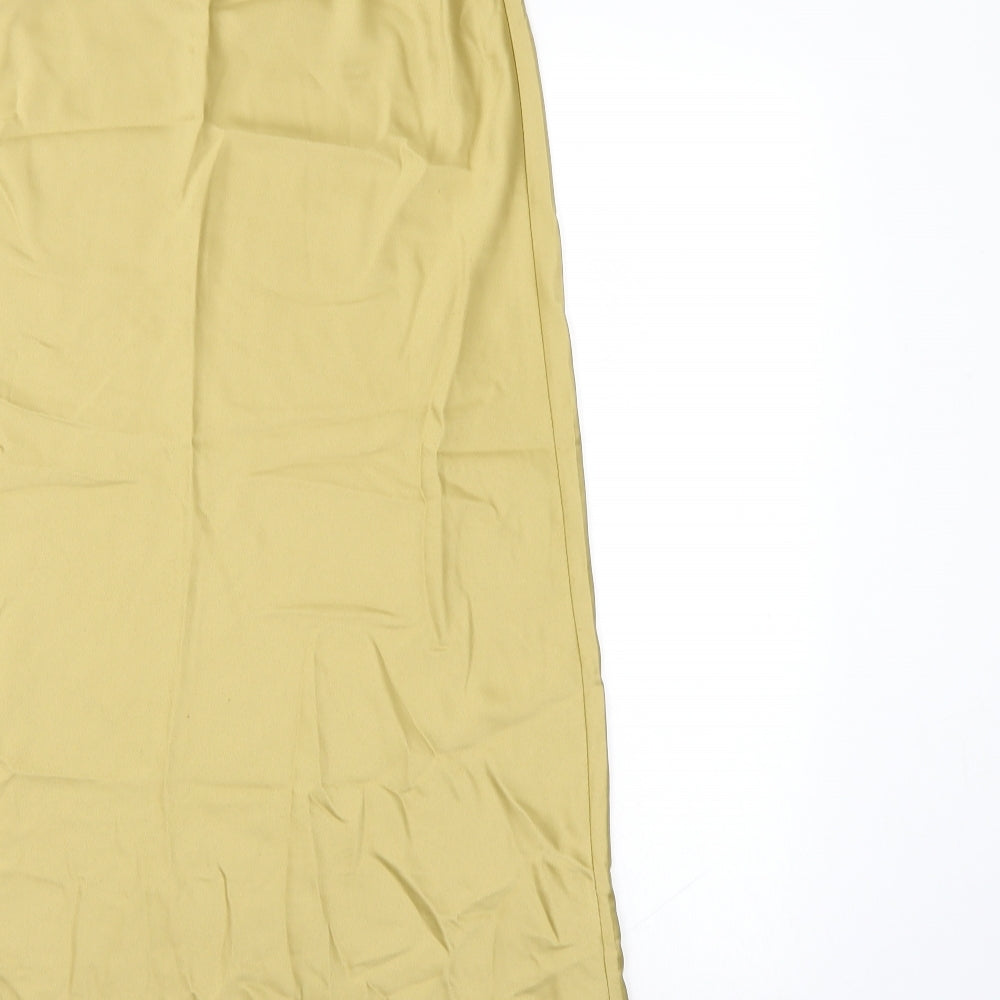 Nasty Galz Womens Gold Maxi Skirt - Elastic Waist
