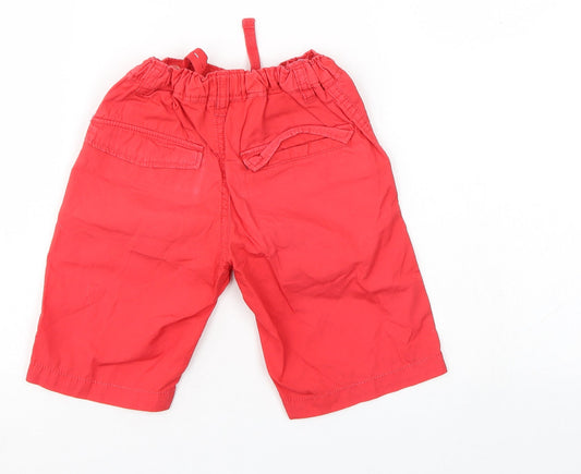 H&M Boys Red Bermuda Shorts Size 5-6 Years - Elastic Waist