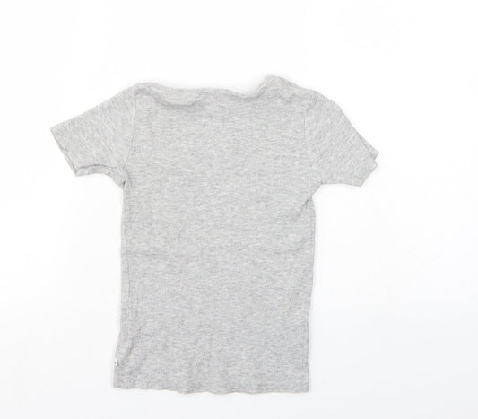 NEXT Girls Grey Basic T-Shirt Size 5-6 Years