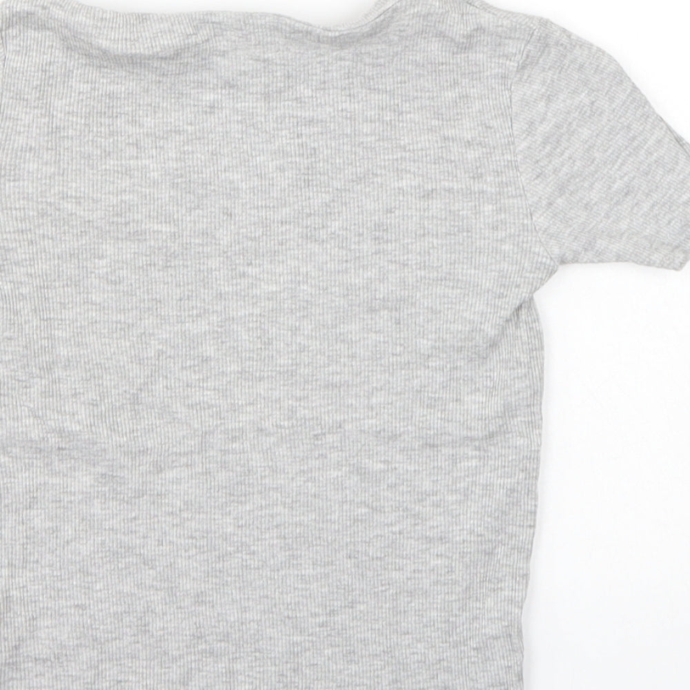 NEXT Girls Grey Basic T-Shirt Size 5-6 Years
