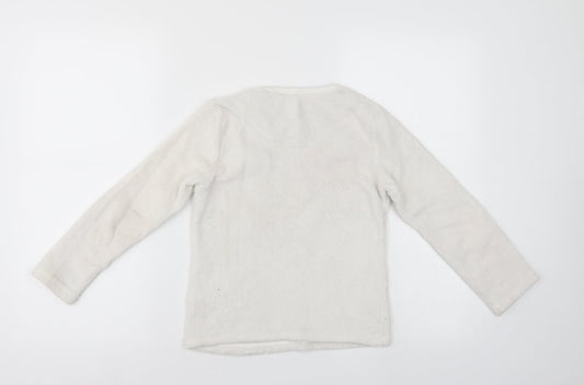 Priark Girls White Pullover Jumper Size 7-8 Years