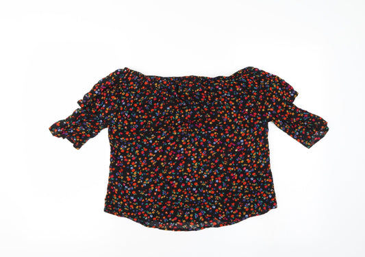Papaya Womens Multicoloured Floral Basic Blouse Size 10