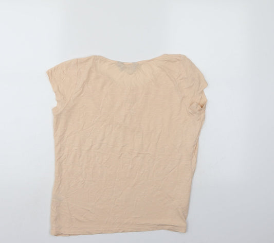 Dorothy Perkins Womens Ivory Basic T-Shirt Size 12
