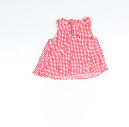 George Girls Red Plaid Basic Tank Size 12 Months