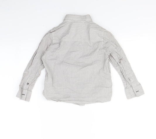 NEXT Boys White Striped Basic Button-Up Size 5 Years