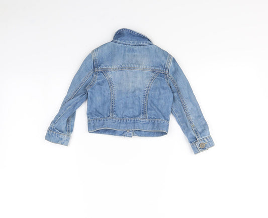 Preworn Girls Blue Jacket Size 2 Years