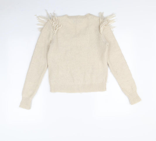 Be beau Womens Beige Pullover Jumper Size 8