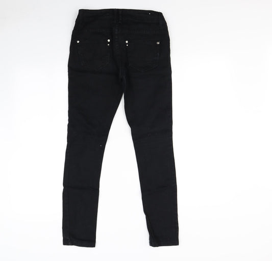 Preworn Womens Black Skinny Jeans Size 8 L30 in