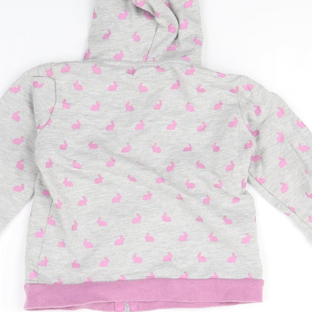 mamas & papas Girls Grey Spotted Jacket Size 3 Years - rabbit