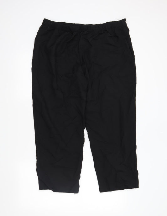 Preworn Womens Black Trousers Size 20 L25 in