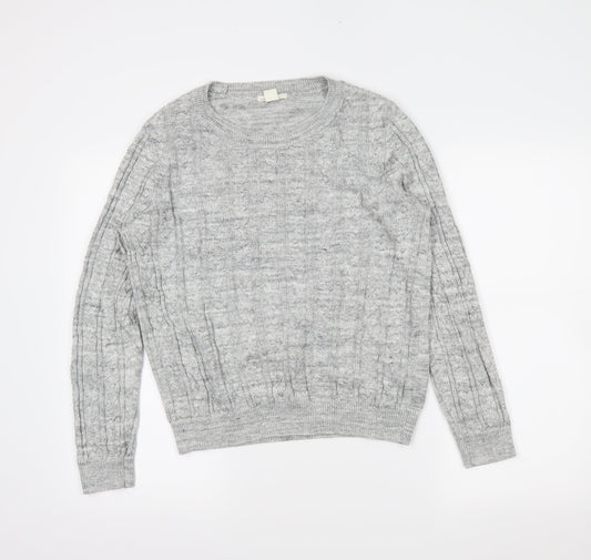 H&M Mens Grey Pullover Jumper Size L